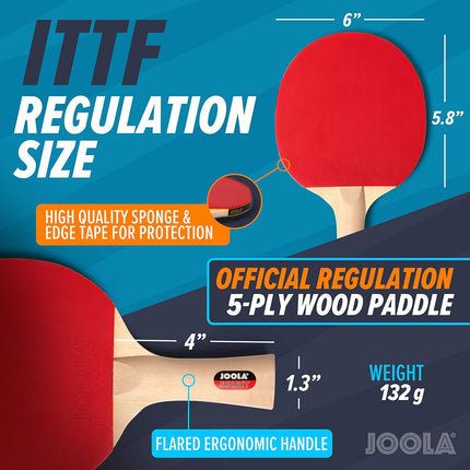 Ping Pong Paddle Set 4 Rackets 10 3 Star Balls Case Indoor Outdoor Table Tennis