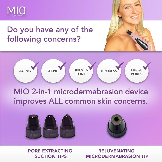 MIO Diamond Tip Microdermabrasion – Blackhead Remover & Pore Cleanser