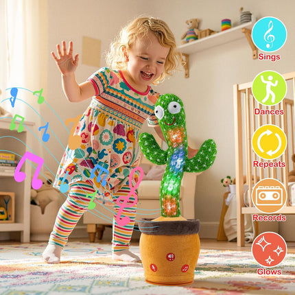 Dancing Talking Cactus Toy – Interactive Singing & Repeating Toy for Kids
