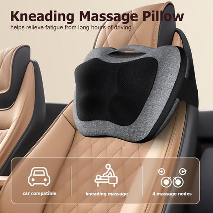 Shiatsu Back Massager with Heat for Neck, Shoulder & Pain Relief Therapy
