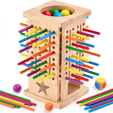 Wooden Board Game – 42 Colorful Math Sticks Learning Toy for Ages 3–6