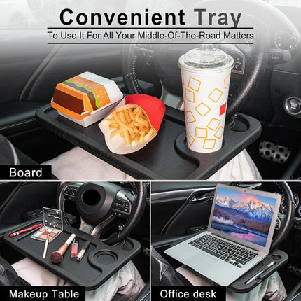 Car Steering Wheel Desk – Multipurpose Travel Accessory, Laptop Tray & Console