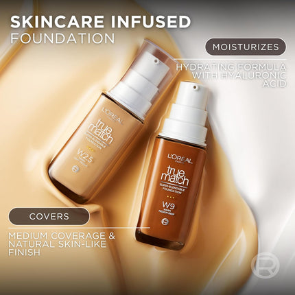 Medium Coverage True Match Foundation – Blendable Liquid Makeup, 1 fl oz
