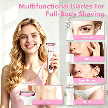Women's Electric Shaver Hair Trimmer for Face Body Bikini Legs USB Rechargeable