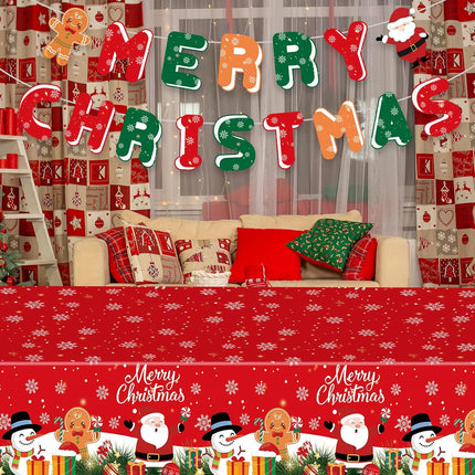 Merry Christmas Paper Banner – Santa & Reindeer Garland for Indoor/Outdoor Decor
