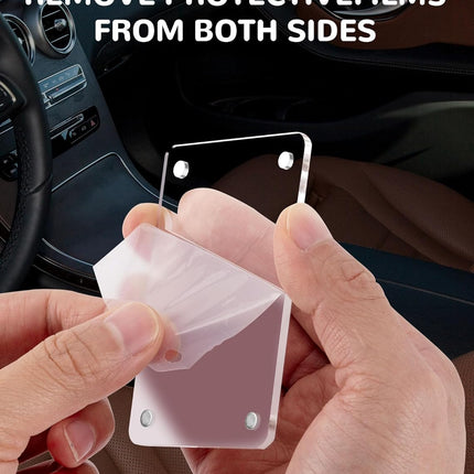 4-Pack Car Picture Holders – Clear Acrylic Magnetic Photo Frame for Car Visor