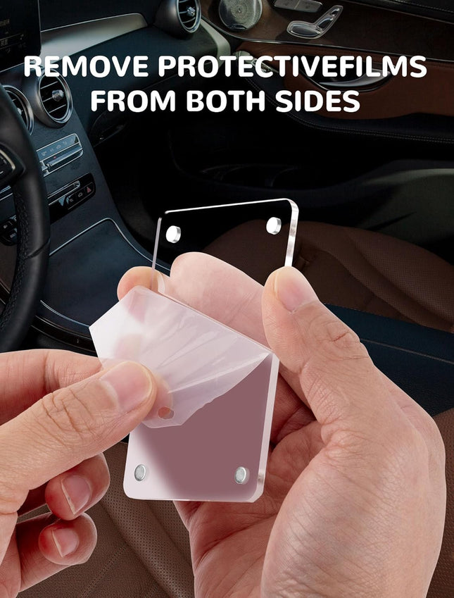 4-Pack Car Picture Holders – Clear Acrylic Magnetic Photo Frame for Car Visor