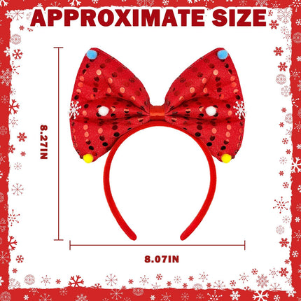 6PCS Christmas Hats & Headbands – Fun Holiday Hair Accessories for Kids & Parties