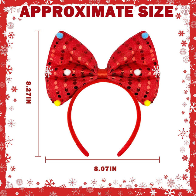 6PCS Christmas Hats & Headbands – Fun Holiday Hair Accessories for Kids & Parties