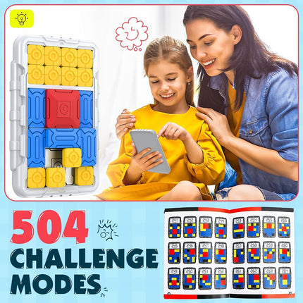 Super Slide Puzzle Game, STEM Logic Toy with 500+ Brain Teaser Challenges
