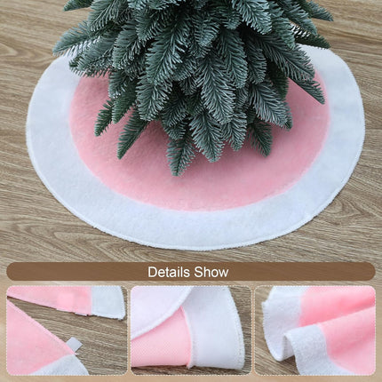 18" Red Mini Christmas Tree Skirt – Plush Holiday Decoration Mat for Small Trees