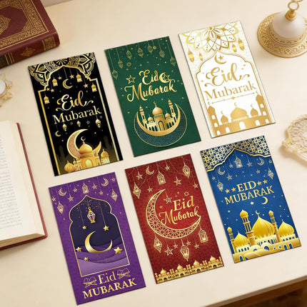 24PCS Eid Mubarak Envelopes – Cash Holders for Ramadan Money Gifts & Party Favors
