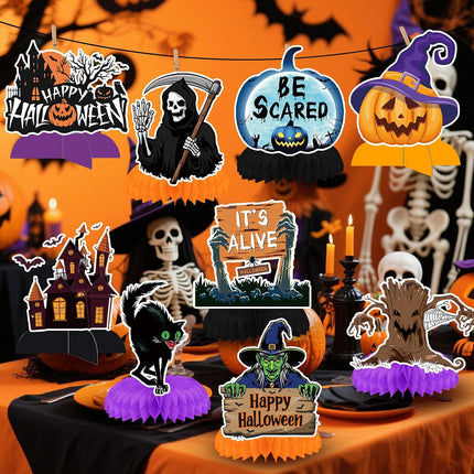 9-Piece Halloween Table Centerpieces, Spooky Party & Birthday Decorations for Home