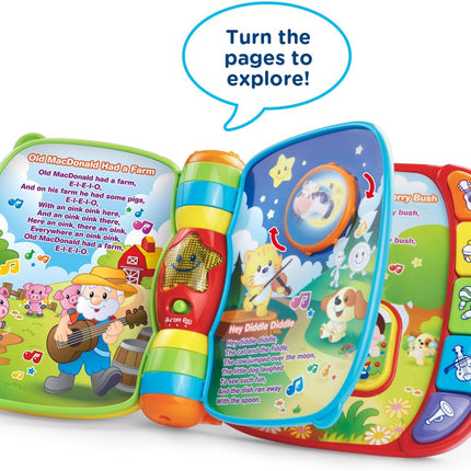 Toddler Musical Story Book Red Learning Toy with Fun Rhymes & Sounds