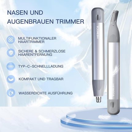 Men Women Nose Hair Trimmer Set with Ear Eyebrow & Facial Grooming Tools
