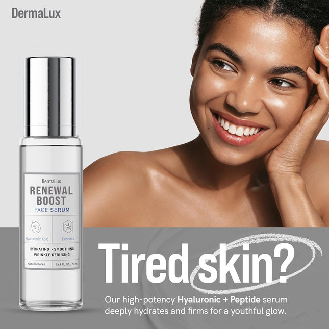 Hyaluronic Acid & Peptides Face Serum – Anti-Aging, Hydrating, 1.69 Fl Oz