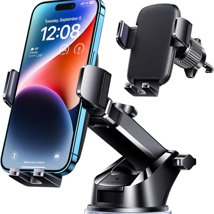 3. TICILFO Phone Mount for Car, Stable Clip Dashboard & Windshield Holder for iPhone