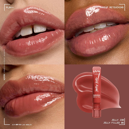 MAKEUP Jelly Job Lip Gloss – Full-Bodied, Hyper-Glossy, Spice Brown