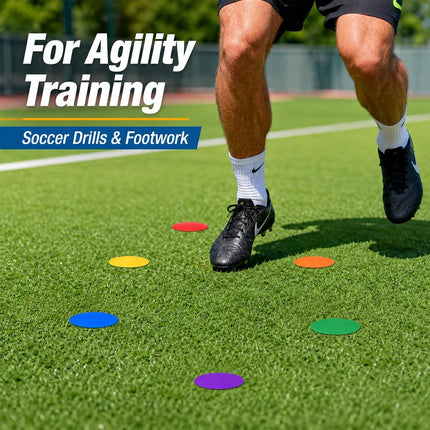 12 Pack Poly Spot Floor Markers, Non-Slip Agility Dots for Sports & PE Training