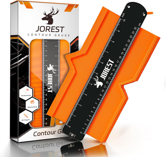 10" Locking Contour Gauge – Angle & Shape Measuring Tool for Handyman & DIY