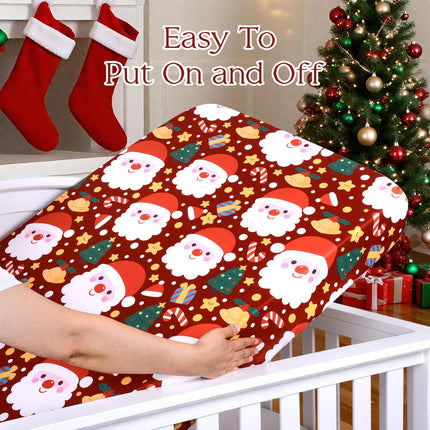 Christmas Crib Sheet – Baby Sheet for Standard Crib & Toddler Mattresses