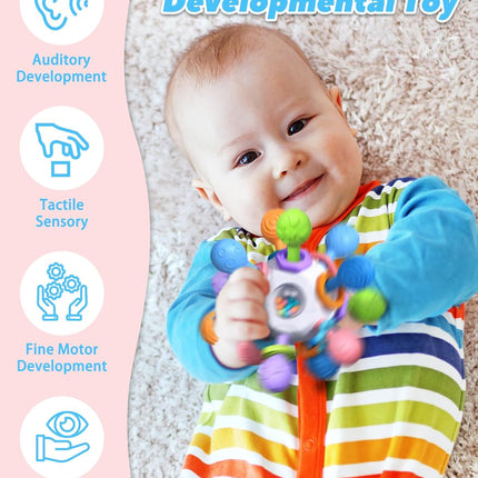 Baby Teething Toys – Montessori Sensory & Tummy Time Toys for 0–12 Months
