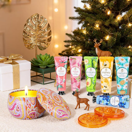 Women’s Spa Gift Set – Candle & Hand Cream Christmas Gift Box