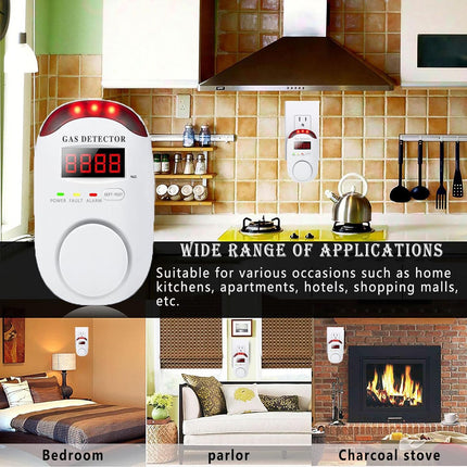 Natural Gas Detector Plug for Home & RV, LPG/Propane/Methane Leak Alarm