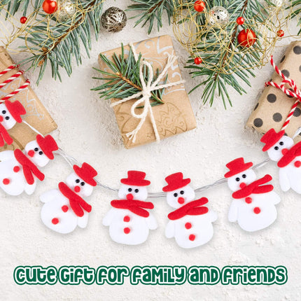 Christmas Snowman String Lights – 10 LEDs Plush 5.4ft Battery Powered