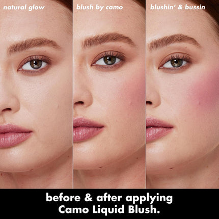 Camo Liquid Blush Bold-Faced Lilac, Buildable Blendable High-Pigment Vegan Makeup