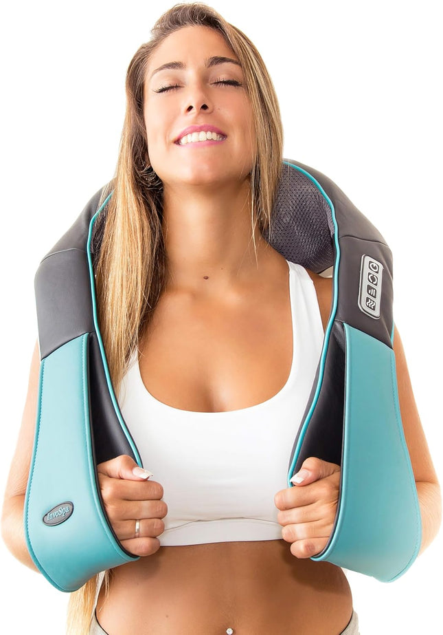 Shiatsu Neck and Back Massager with Heat Deep Kneading Full Body Massage Pad