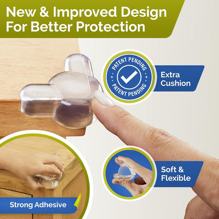 12 Pack Baby Corner Protectors Transparent Edge Guards Child Safety Corner Covers