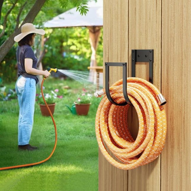 Garden Hose Holder Wall Mount – Metal Hook for Garage, Yard & Outdoor Storage