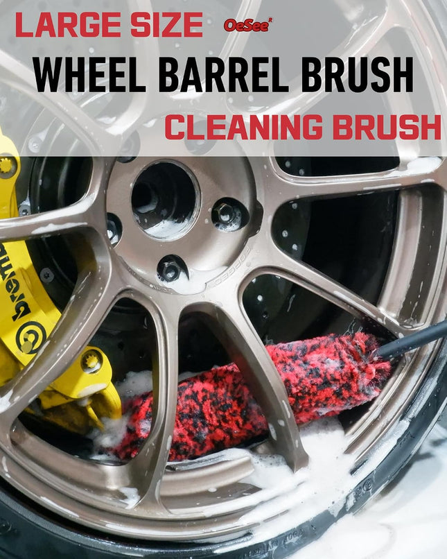 4 Pack Car Wheel Cleaning Brush Kit Long Handle Rim Tire Detailing Brush Set