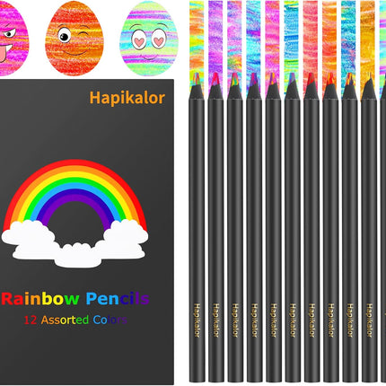 12 Rainbow Colored Pencils – Art Supplies & Gifts for Kids Ages 5-12