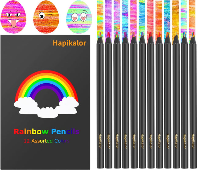 12 Rainbow Colored Pencils – Art Supplies & Gifts for Kids Ages 5-12