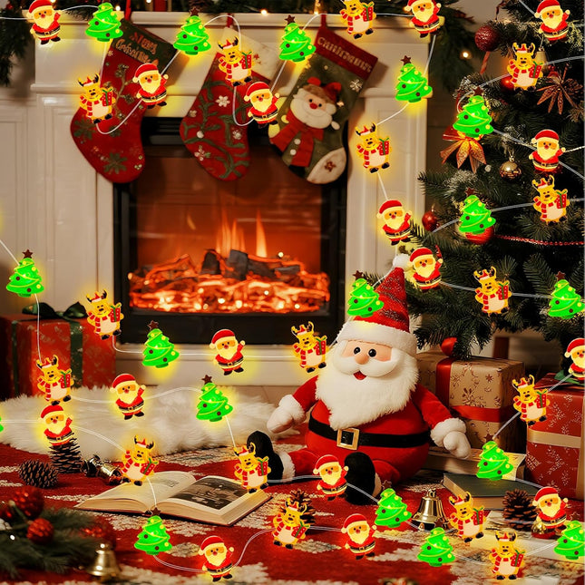 50 LED Christmas String Lights – USB, Battery Operated, 8 Flashing Modes