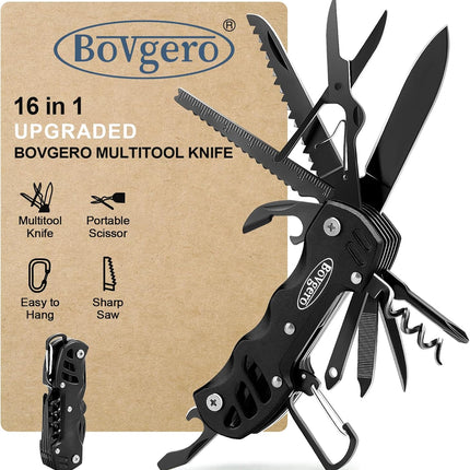 16-in-1 Handmade Multitool Knife – Gift for Men & Women, Dad, Husband, Boyfriend