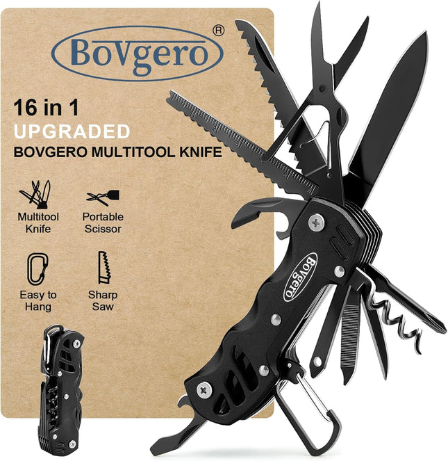 16-in-1 Handmade Multitool Knife – Gift for Men & Women, Dad, Husband, Boyfriend