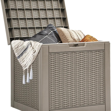32-Gallon Outdoor Resin Storage Box – Lockable & Weather-Resistant