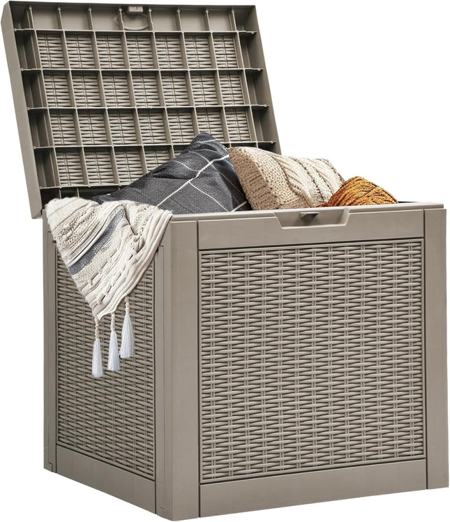 32-Gallon Outdoor Resin Storage Box – Lockable & Weather-Resistant
