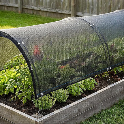 Garden Shade Kit with Hoops, 80% UV Block Plant Cover, Raised Bed Row Cover 78" L