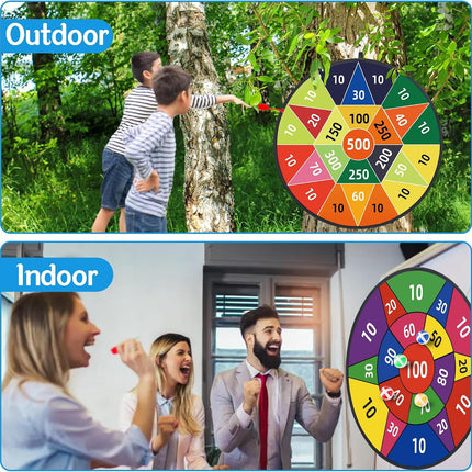 29-Inch Sticky Dart Board Game for Kids with 12 Sticky Balls, 6 Darts and Storage Bag