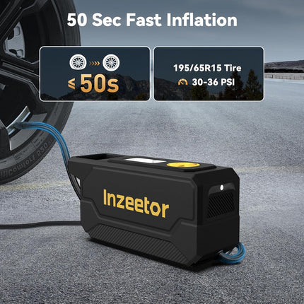 150 PSI Tire Inflator Portable Air Compressor, 12V Digital Auto Shutoff Pump