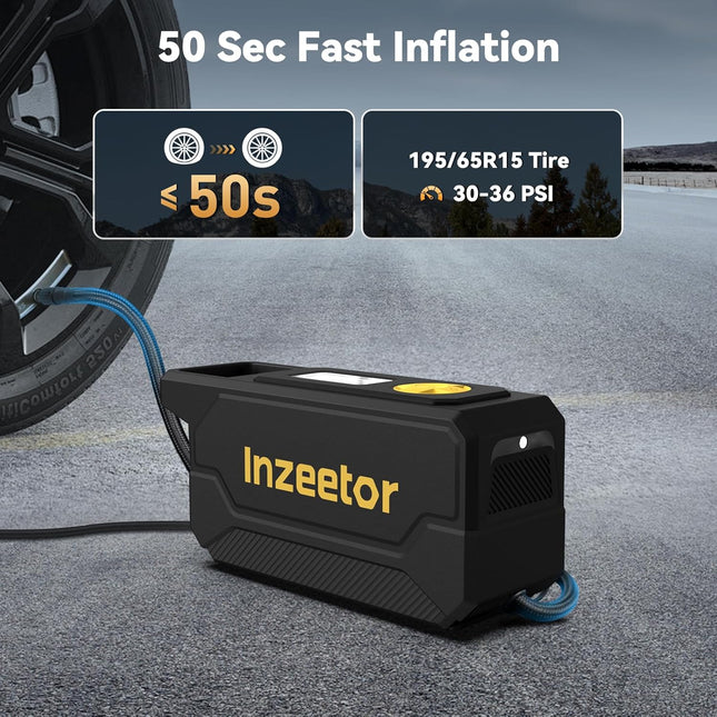 150 PSI Tire Inflator Portable Air Compressor, 12V Digital Auto Shutoff Pump
