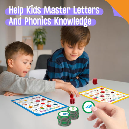 Alphabet Phonics Bingo Game ABC Letters CVC Words Learning Toy Ages 4+