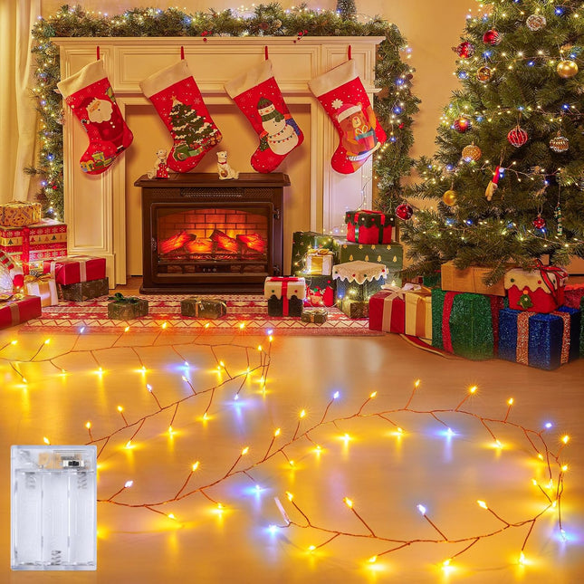 4 Pack 10FT 120 LED Fairy String Lights, Battery Operated with Timer