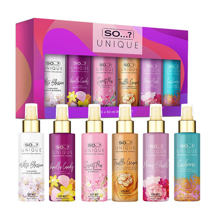 6-Pc Body Mist Set for Women, Fresh Floral & Sweet Scents, Travel Size Sprays