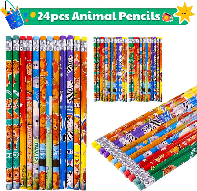24Pack Stationery Party Favors for Kids – Birthday Goodie Bags, Classroom Gifts