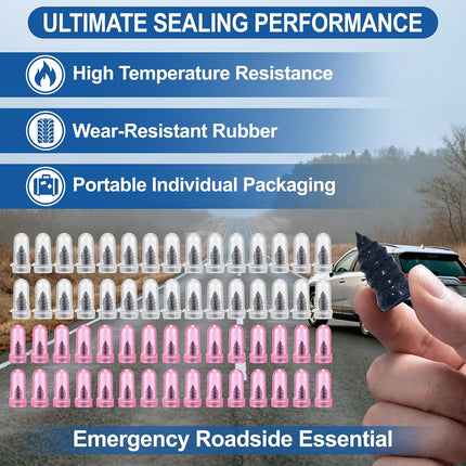 61PCS Tire Repair Screws Kit, Self-Sealing Tire Plugs with Screwdriver for Car Truck